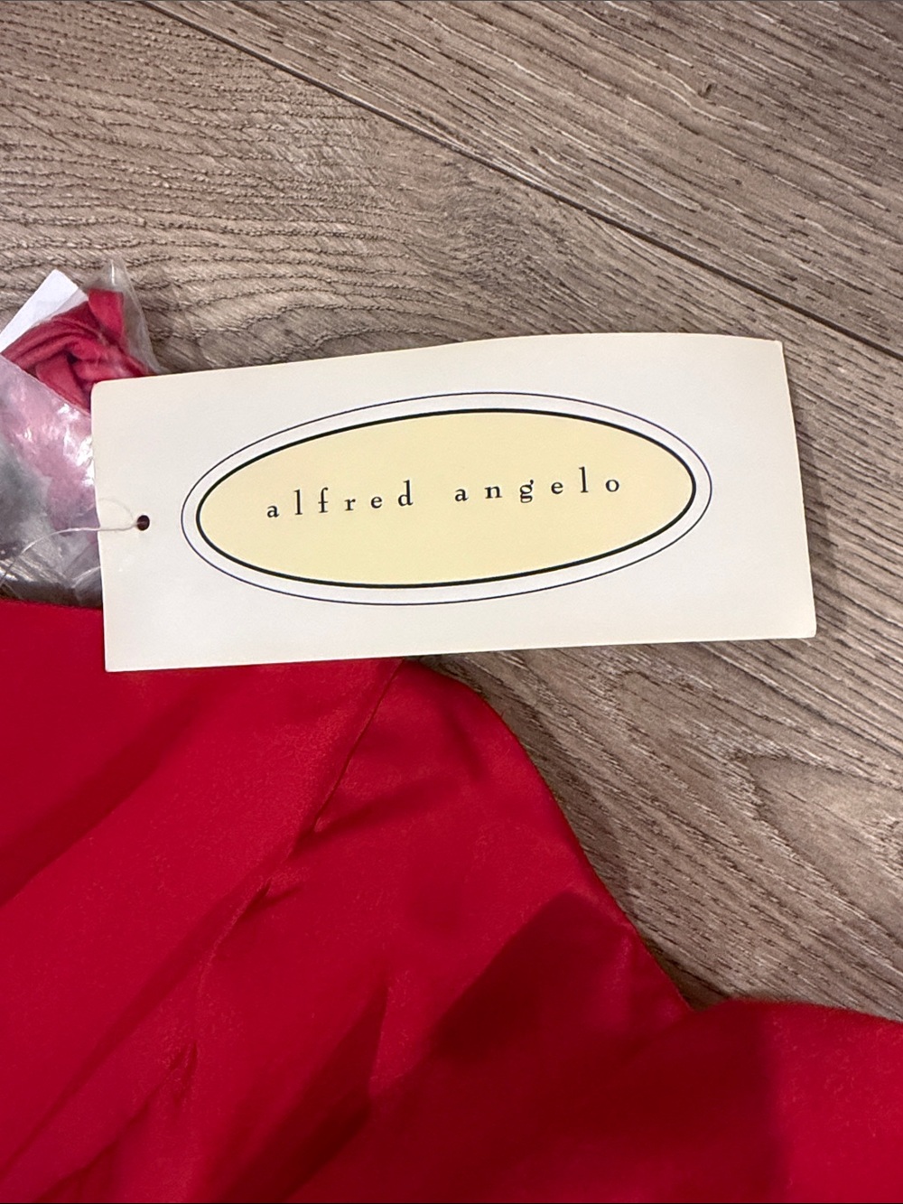 Alfred Angelo Red Strapless Evening Gown with Embellished Waist - Picture 2 of 2